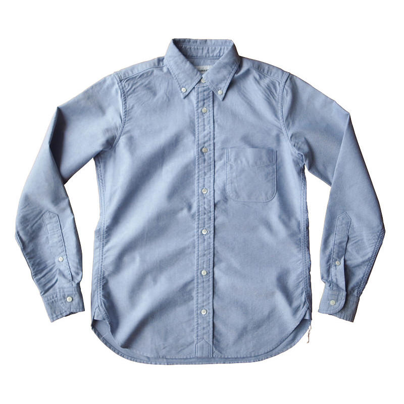 オックスフォードボタンダウンシャツ サックスブルー