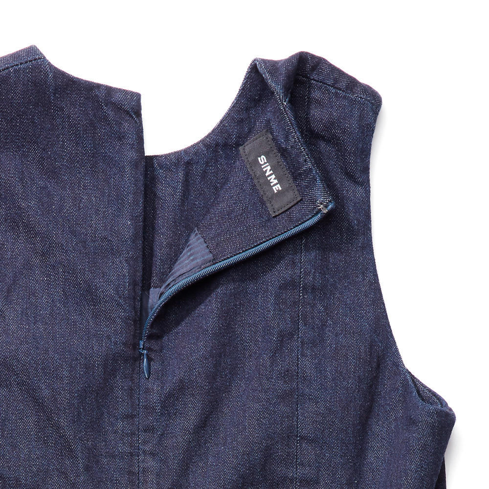 ノースリーブワンピース インディゴ