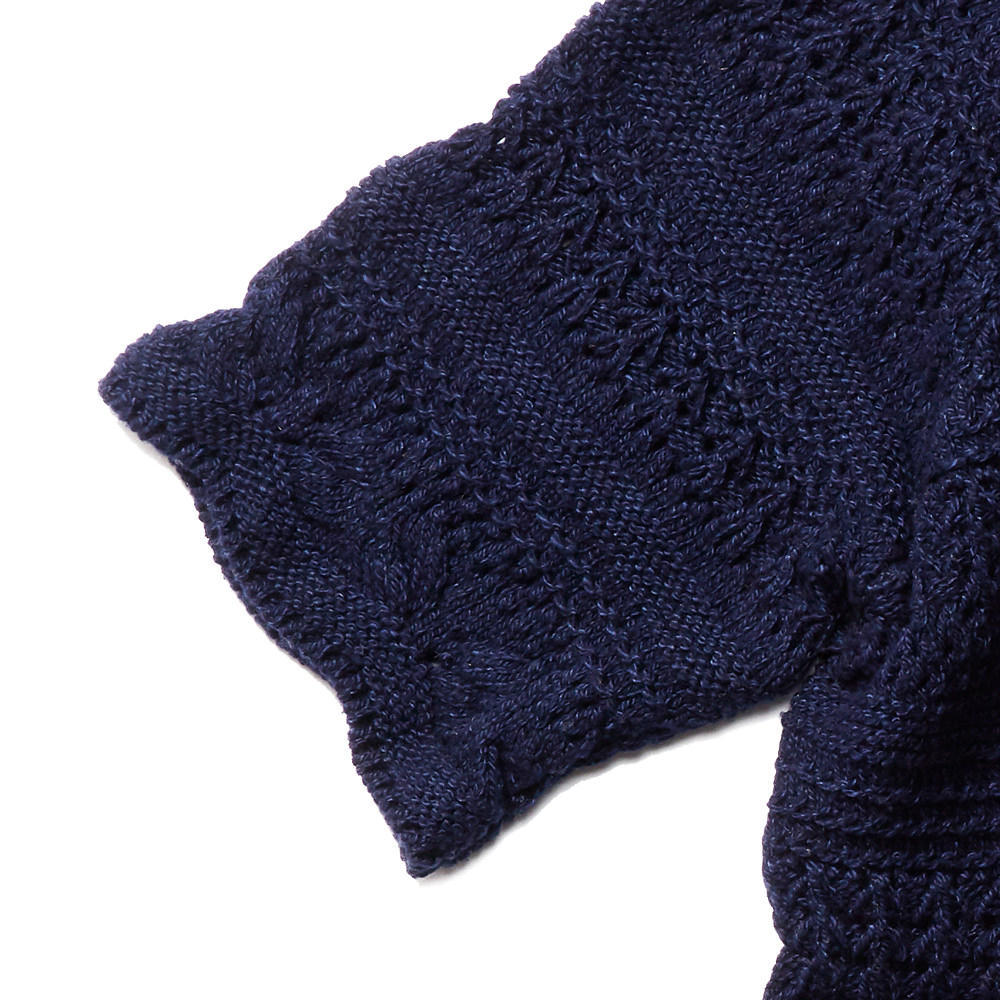 ニットトップス ブルー