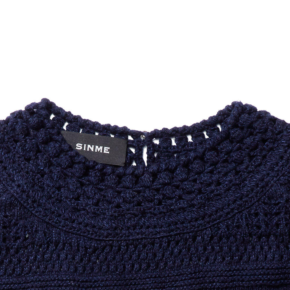 ニットトップス ブルー