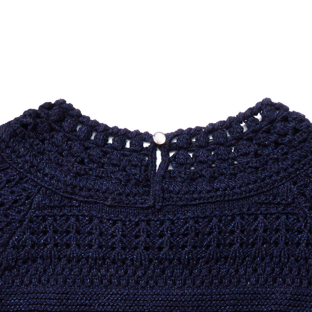 ニットトップス ブルー