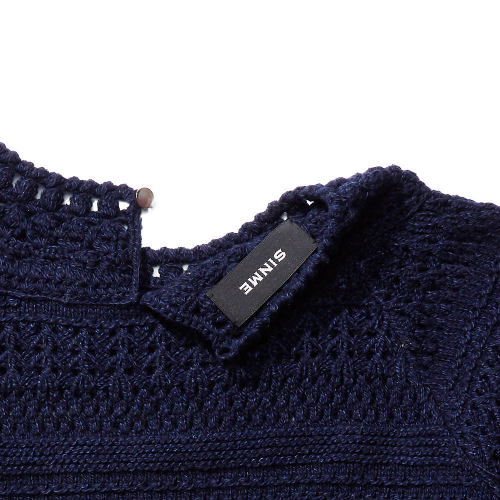 ニットトップス ブルー