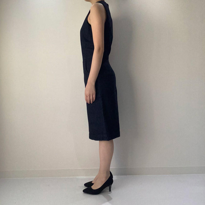 ノースリーブワンピース インディゴ