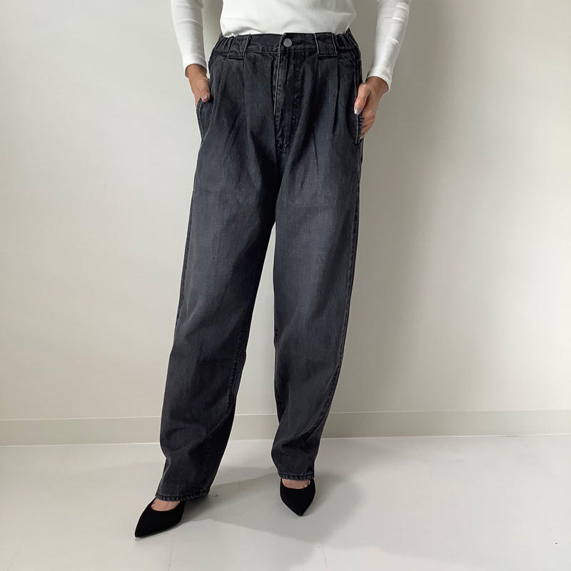 ペグトップデニム ブラック