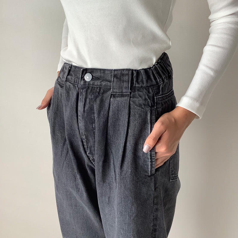 ペグトップデニム ブラック