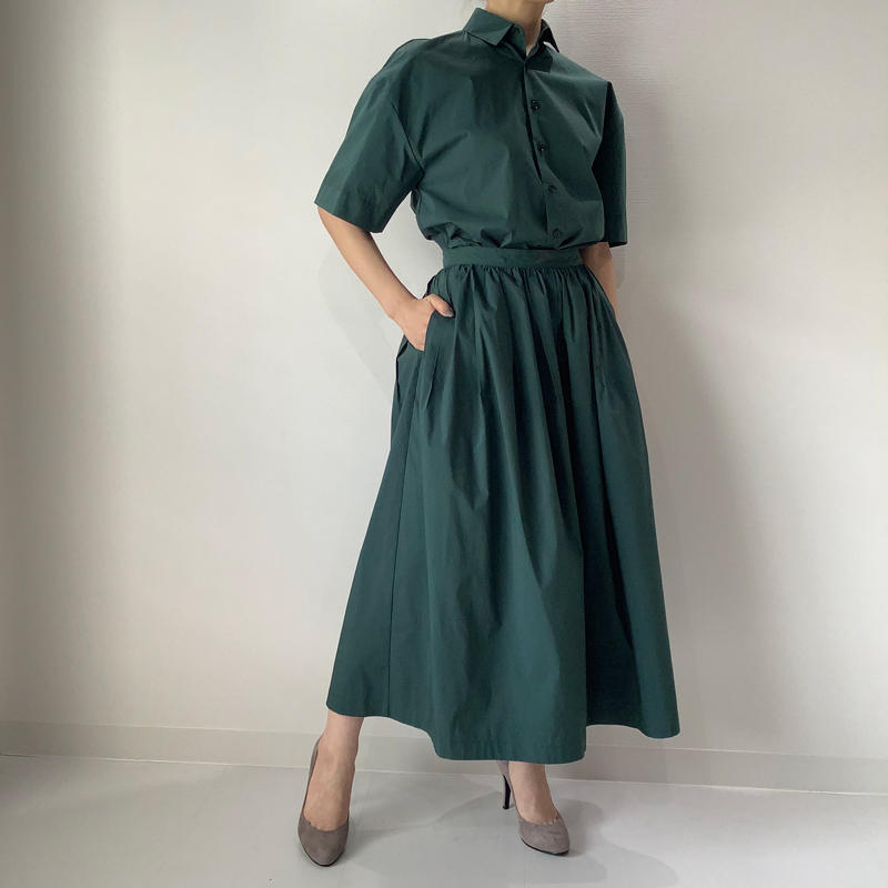 シャツワンピース グリーン | SINME