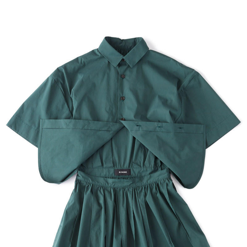シャツワンピース グリーン | SINME